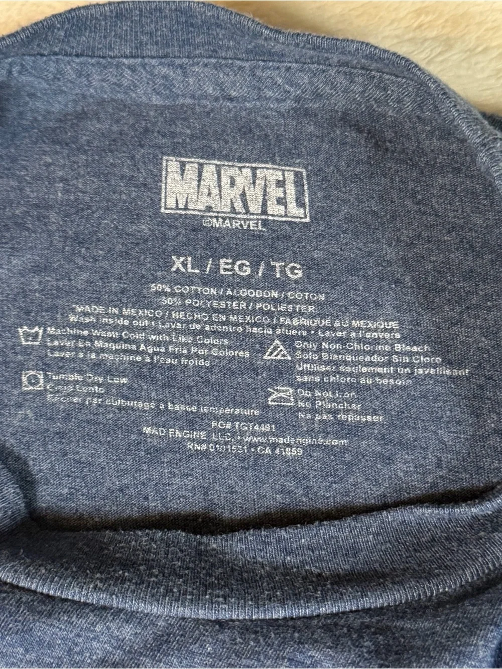 Men's Blue Captain America Shield Graphic Marvel T‑Shirt